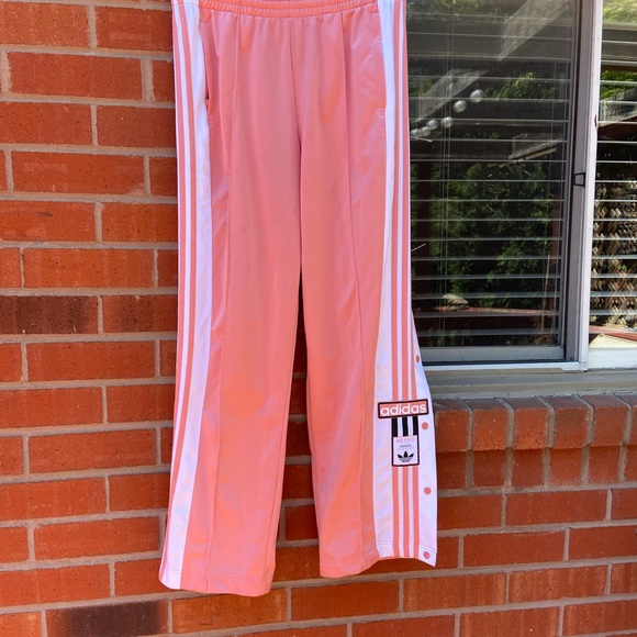 Adidas XL pink tearaway pants UK 14 - Picture 6 of 12